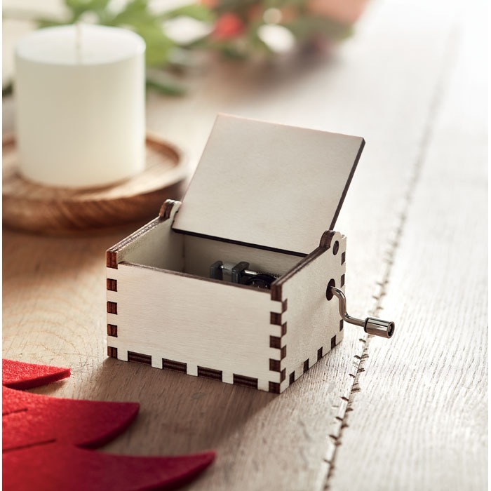 Merry Christmas Music Box Custom - Wooden Music Box